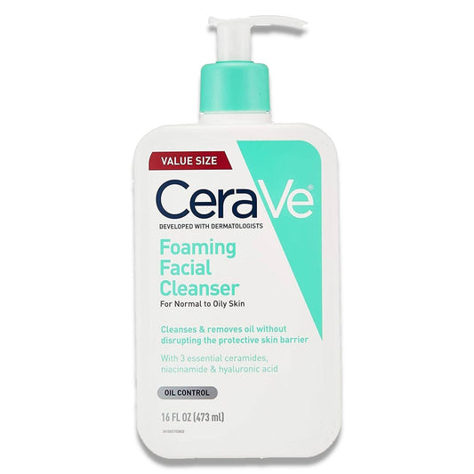 CeraVe - Foaming Face Wash, Facial Cleanser for Normal to Oily Skin - 16 Oz - 12 Pack