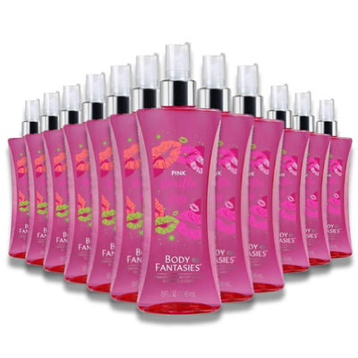 Body Fantasies - Signature Pink Vanilla Kiss Fragrance Body Spray - 236 ml - 12 Pack