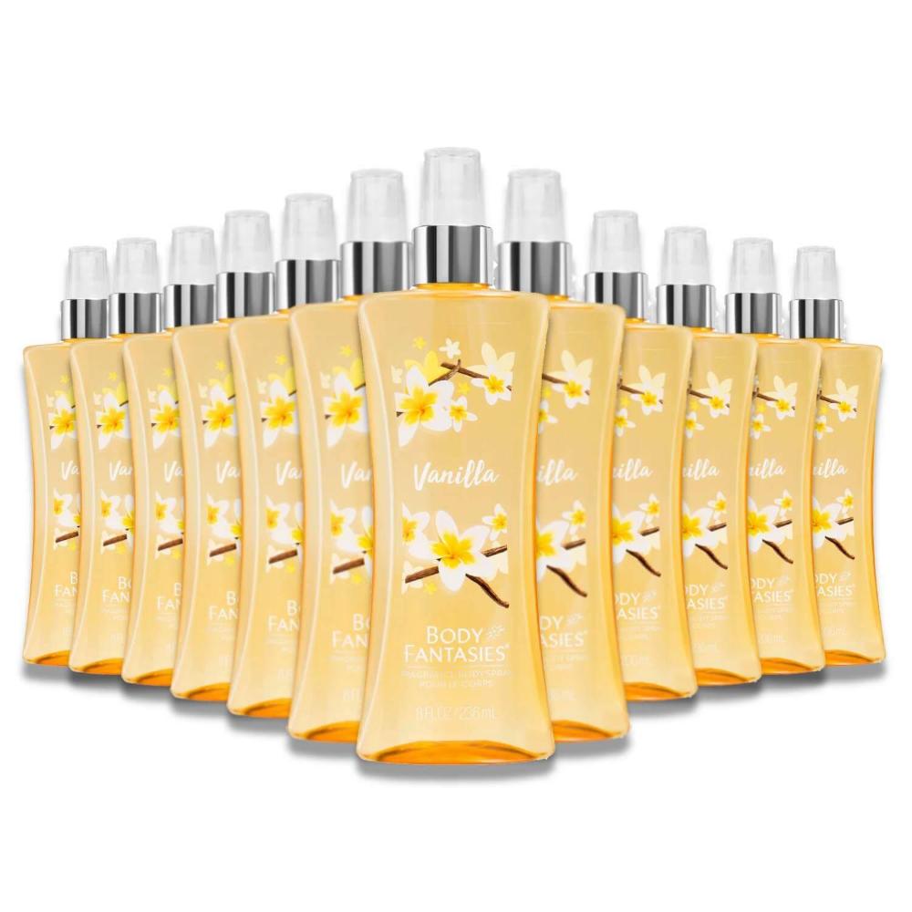Body Fantasies - Body Spray Vanilla 8 oz - 12 Pack