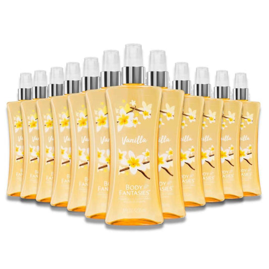 Body Fantasies - Body Spray Vanilla 8 oz - 12 Pack