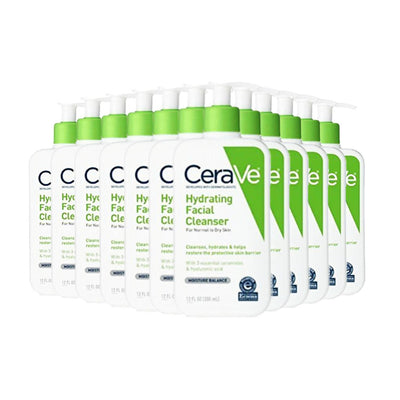 CeraVe - Face Wash Hydrating Facial Cleanser for Normal to Dry Skin 12 oz - 12 Packs