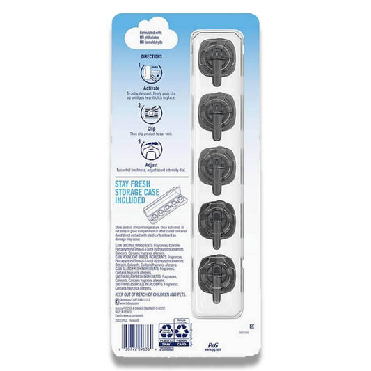 Febreze Car Air Freshener Vent Clips, Mixed Scent - 5 Ct